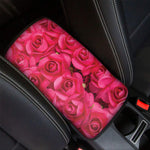 Hot Pink Rose Print Car Center Console Cover