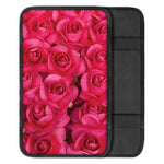 Hot Pink Rose Print Car Center Console Cover