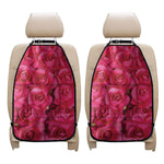 Hot Pink Rose Print Car Seat Organizers