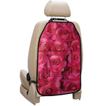 Hot Pink Rose Print Car Seat Organizers