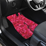 Hot Pink Rose Print Front Car Floor Mats