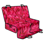 Hot Pink Rose Print Pet Car Back Seat Cover