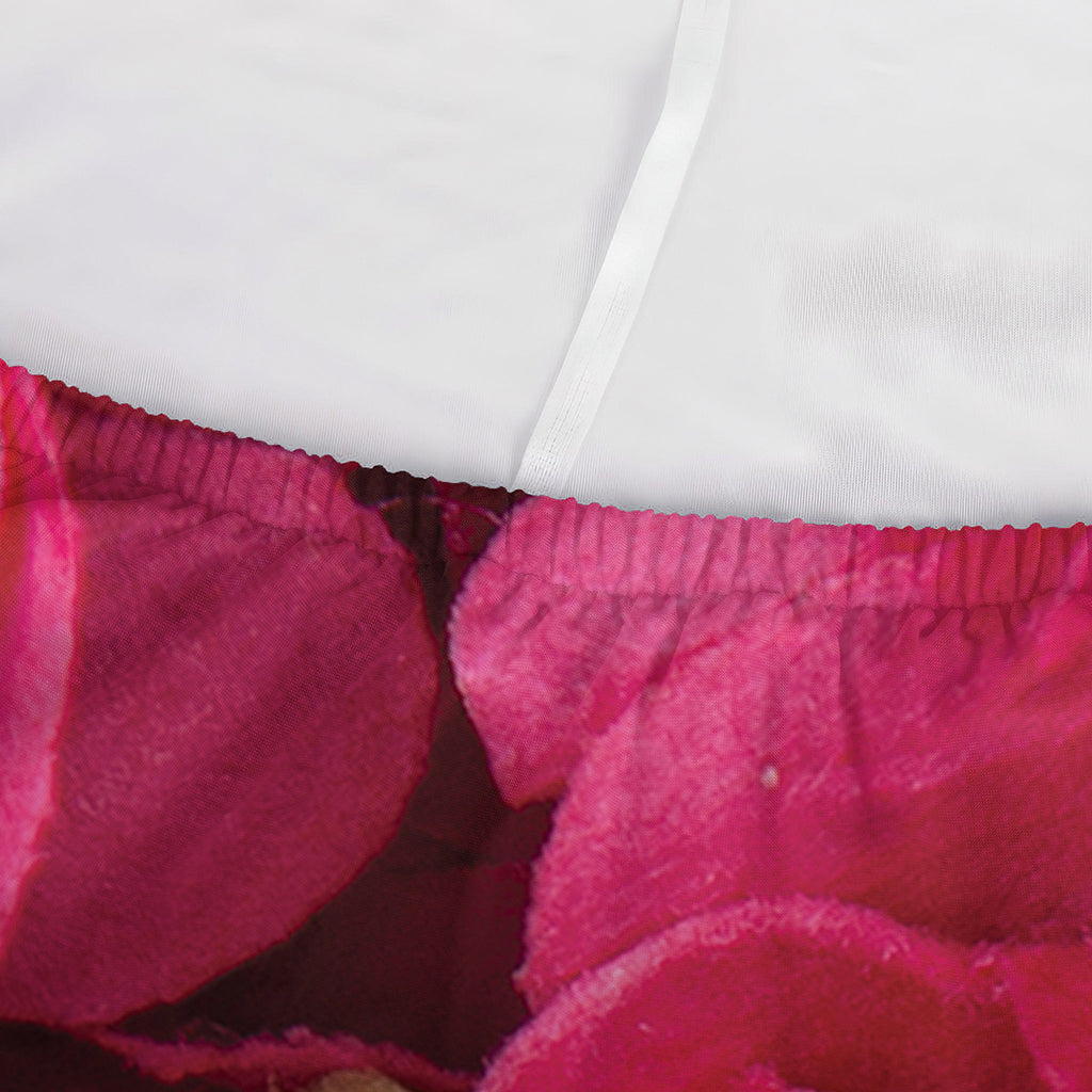 Hot Pink Rose Print Sofa Cover