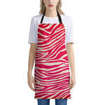 Hot Pink Zebra Pattern Print Apron