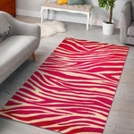 Hot Pink Zebra Pattern Print Area Rug GearFrost