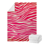 Hot Pink Zebra Pattern Print Blanket