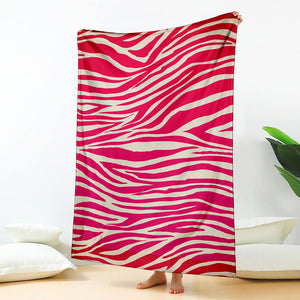 Hot Pink Zebra Pattern Print Blanket