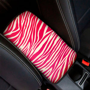 Hot Pink Zebra Pattern Print Car Center Console Cover