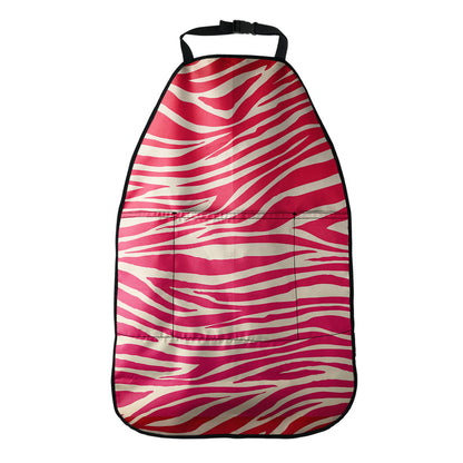 Hot Pink Zebra Pattern Print Car Seat Organizers
