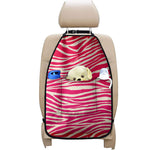 Hot Pink Zebra Pattern Print Car Seat Organizers