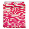 Hot Pink Zebra Pattern Print Duvet Cover Bedding Set