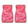 Hot Pink Zebra Pattern Print Front Car Floor Mats