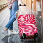 Hot Pink Zebra Pattern Print Luggage Cover GearFrost