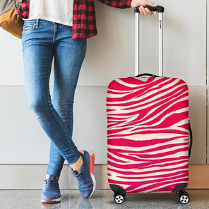 Hot Pink Zebra Pattern Print Luggage Cover GearFrost