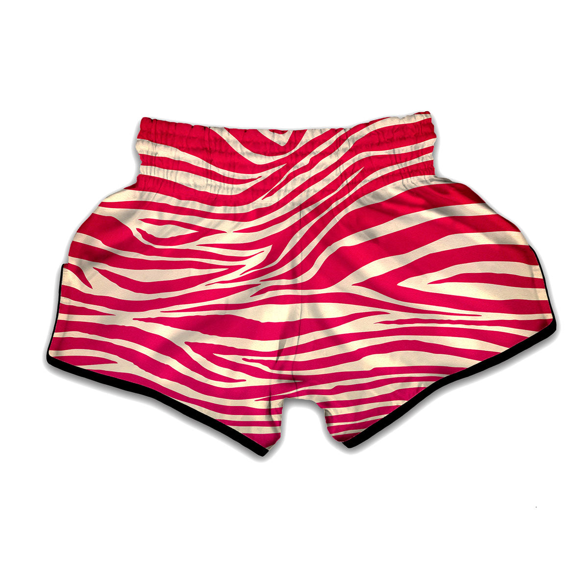 Hot Pink Zebra Pattern Print Muay Thai Boxing Shorts