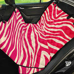 Hot Pink Zebra Pattern Print Pet Car Back Seat Cover