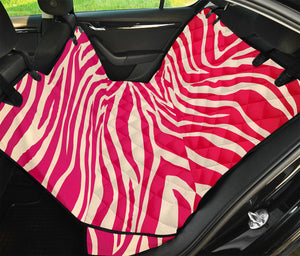 Hot Pink Zebra Pattern Print Pet Car Back Seat Cover