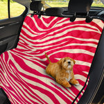 Hot Pink Zebra Pattern Print Pet Car Back Seat Cover