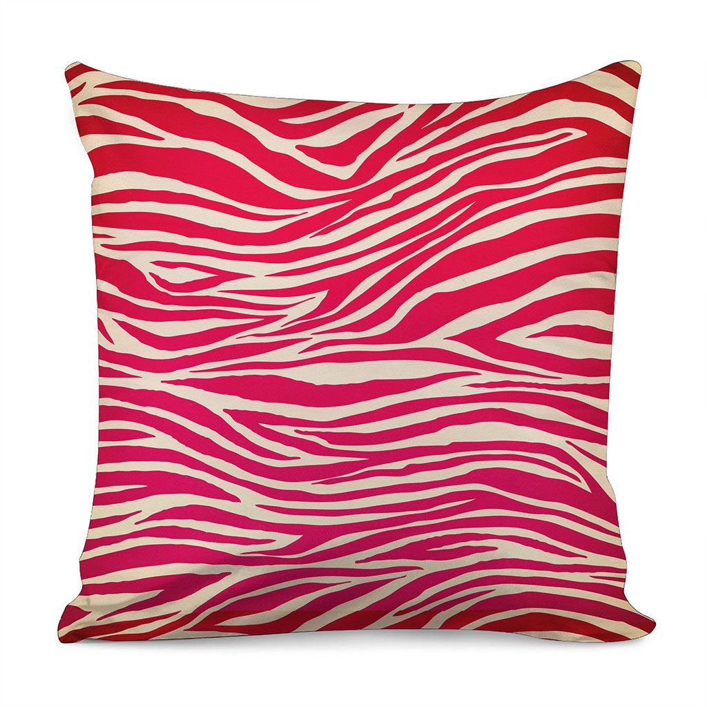 Hot Pink Zebra Pattern Print Pillow Cover