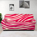 Hot Pink Zebra Pattern Print Sofa Cover