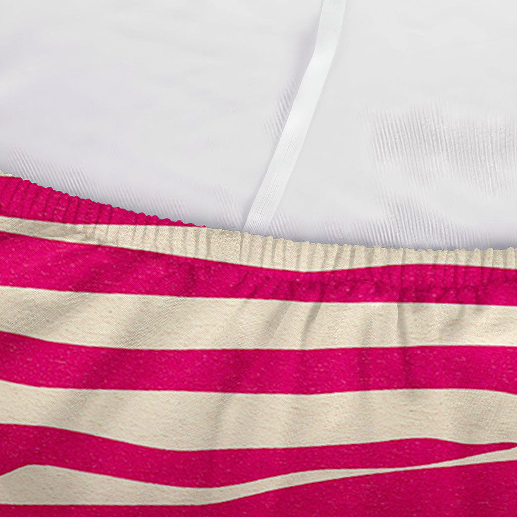 Hot Pink Zebra Pattern Print Sofa Cover