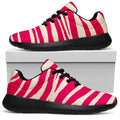 Hot Pink Zebra Pattern Print Walking Shoes