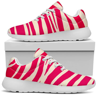 Hot Pink Zebra Pattern Print Sport Shoes GearFrost