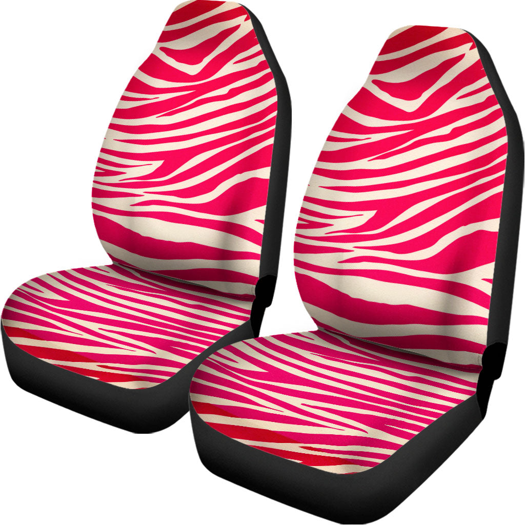 Hot Pink Zebra Pattern Print Universal Fit Car Seat Covers