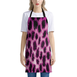 Hot Purple And Black Cheetah Print Apron