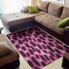 Hot Purple And Black Cheetah Print Area Rug