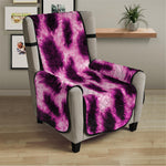 Hot Purple And Black Cheetah Print Armchair Protector