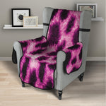 Hot Purple And Black Cheetah Print Armchair Protector