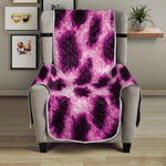 Hot Purple And Black Cheetah Print Armchair Protector