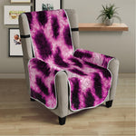 Hot Purple And Black Cheetah Print Armchair Protector