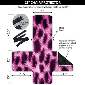 Hot Purple And Black Cheetah Print Armchair Protector