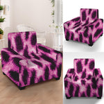 Hot Purple And Black Cheetah Print Armchair Slipcover