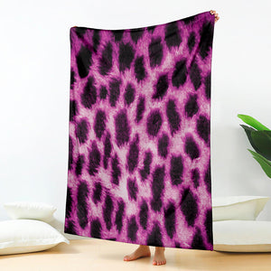 Hot Purple And Black Cheetah Print Blanket