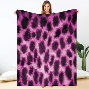 Hot Purple And Black Cheetah Print Blanket