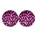 Hot Purple And Black Cheetah Print Car Coasters