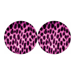 Hot Purple And Black Cheetah Print Car Coasters