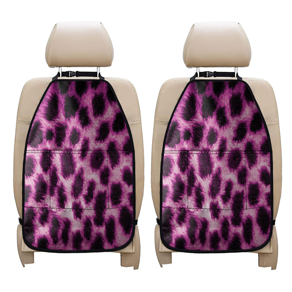 Hot Purple And Black Cheetah Print Car Seat Organizers