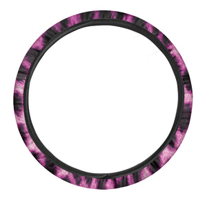 Hot Purple And Black Cheetah Print Car Steering Wheel Cover