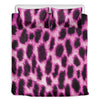 Hot Purple And Black Cheetah Print Duvet Cover Bedding Set