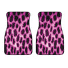 Hot Purple And Black Cheetah Print Front Car Floor Mats