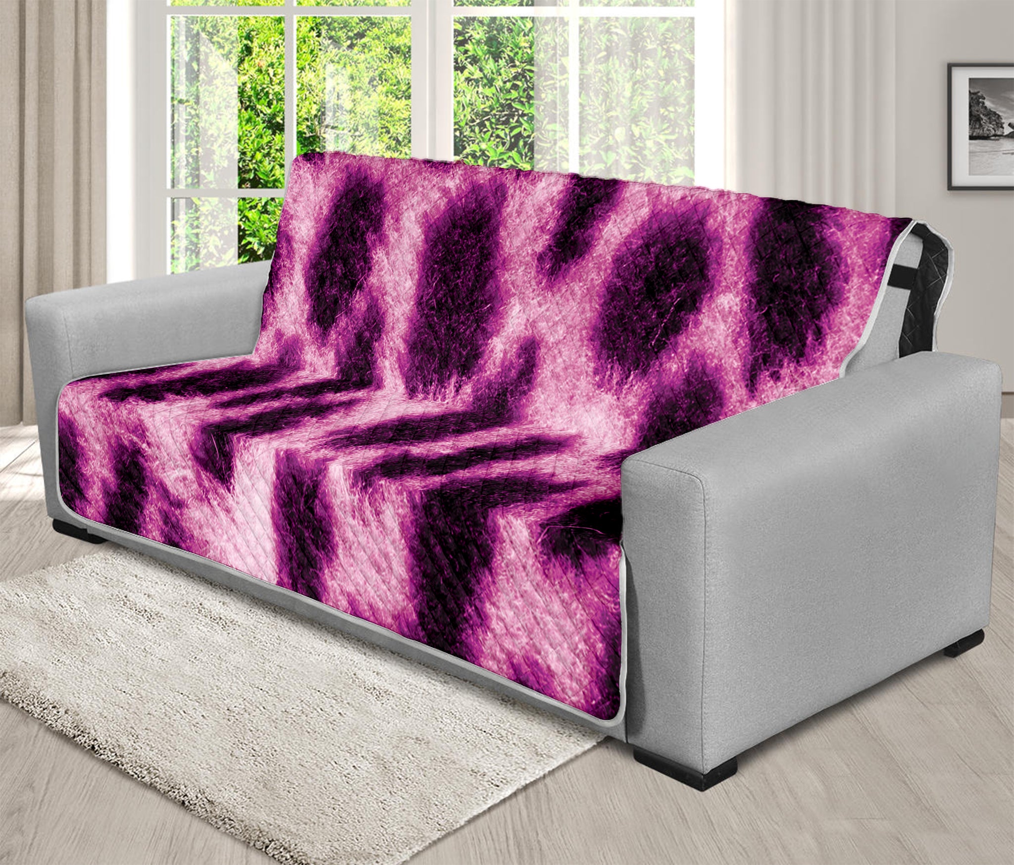 Hot Purple And Black Cheetah Print Futon Protector