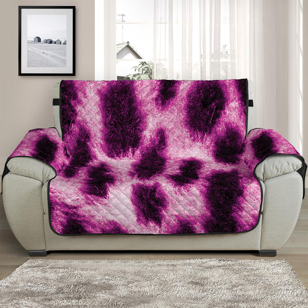 Hot Purple And Black Cheetah Print Half Sofa Protector