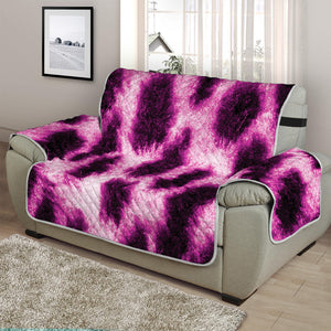 Hot Purple And Black Cheetah Print Half Sofa Protector