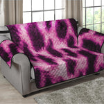 Hot Purple And Black Cheetah Print Loveseat Protector