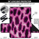 Hot Purple And Black Cheetah Print Loveseat Protector