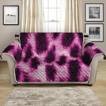 Hot Purple And Black Cheetah Print Loveseat Protector